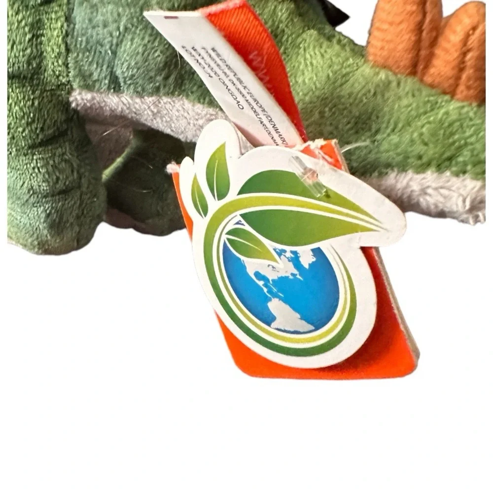 Wild Republic Stegosaurus Green Dinosaur Plush Stuffed Animal Toy 10” Long NWT